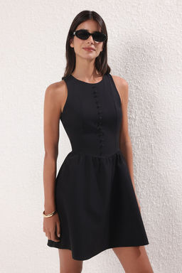 Trendyolmilla K?rm?z? Dugme Detayl? Mini Dokuma Elbise TWOSS25EL00802 фото 7