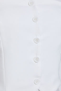 Trendyolmilla Siyah Straplez Dugme Detayl? Crop Dokuma Bluz TWOAW24BZ00421  фото 4