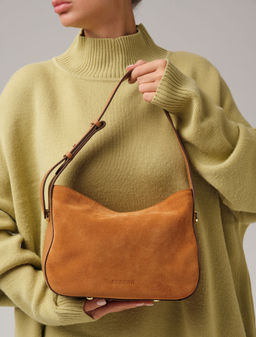 Замшевая сумка Deboro 30610 коричневый лист