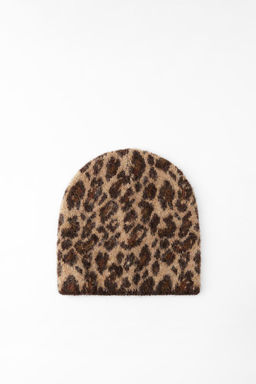 ANIMAL PRINT WOOL AND ALPACA BEANIE - Zara фото 5