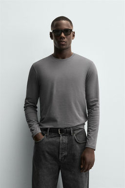 BASIC SLIM FIT T-SHIRT - Zara фото 9