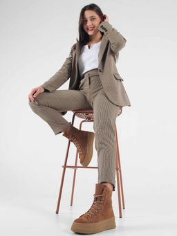 Ботинки 215.warmbr. светло коричневые замша/Байка