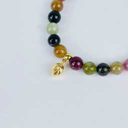 Браслет из Турмалина микс с подвеской - Радуга самоцветов фото 3