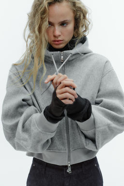 SOFT JACKET WITH PUFF SLEEVES