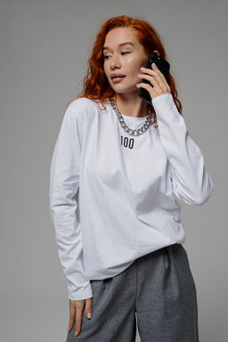 8513 Футболка с длинным рукавом женская