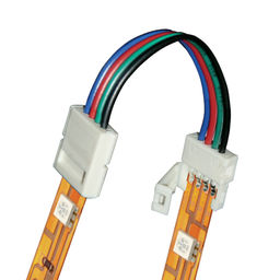Коннектор (провод) для соединения светодиодных лент 5050 RGB между собой, 4 контакта, IP20, цвет белый, 20 штук в пакете