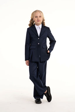 Синие брюки для девочки Mooriposh, модель 0425