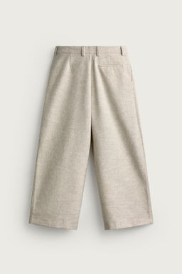 PANTAL?N RELAXED FIT ESTRUCTURA PLIEGUES / Beige claro - Zara фото 7