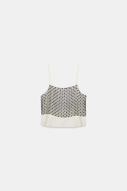 TOP LENTEJUELAS HILO METALIZADO / Crudo - Zara фото 6