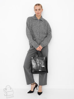 Сумка женская кожаная 91147SP black Velina Fabbaino-Safenta в Новосибирске