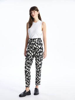 Beli Lastikli Rahat Kal?p Desenli Kad?n Pantolon - Waikiki фото 2