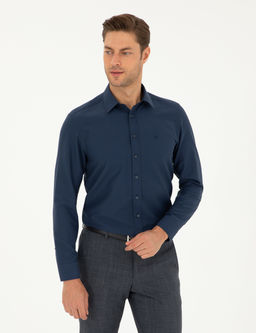 Lacivert Slim Fit Arm_rl_ Uzun Kollu G_mlek