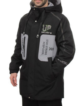 2171 BLACK GRAY Куртка мужская зимняя облегченная (130 гр. холлофайбер)
