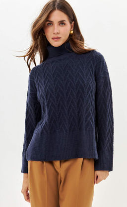 Джемпер F522-1502 d.blue - Fine joyce фото 2