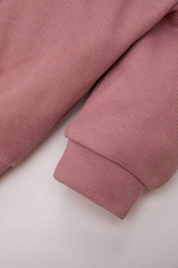 Кардиган из ткани Салоники с большим воротником для маленьких девочек - Defacto фото 3