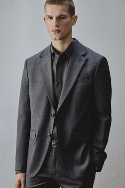 BLAZER REGULAR FIT TRAJE RAYA DIPLOM?TICA / Gris - Zara фото 5
