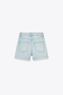 HIGH-WAIST TRF MOM FIT BERMUDA SHORTS - Zara фото 5