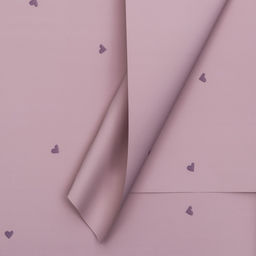 Цена за 20 шт. Пленка для цветов и букетов, в листах, 57?57 1 см, Сердечки, пудра темная, 65 мкм