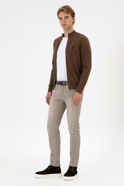Erkek Slim Fit Kahverengi Triko H_rka - U.s. polo assn фото 11