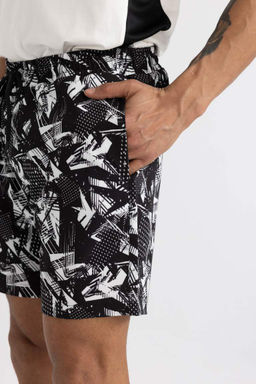 DeFactoFit Короткие шорты для плавания с гибкой текстурой и принтом стандартного кроя  фото 6