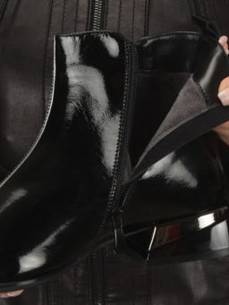 01-PCG265-1 BLACK Ботинки демисезонные женские (натуральная кожа, байка) - Фабричный китай фото 3