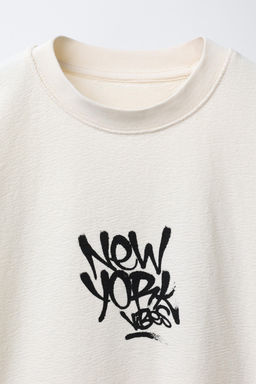 TEXTURED GRAFFITI T-SHIRT - Zara фото 3