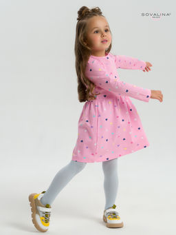 Платье Эля цветные сердечки на розовом - Sovalina фото 34