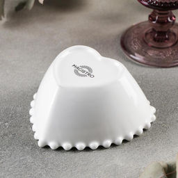 Соусник Magistro Сердце, 260 мл, d=11.5, фарфор, белый