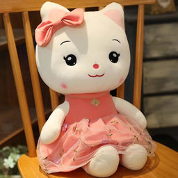 Мягкая игрушка Кошка в платье 30 см - Storyland фото 4