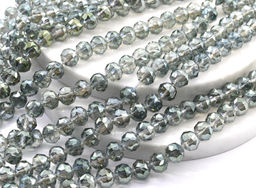 Бусины из циркона шарик гр.8мм цв.оливковый, 38см, 55 бусин Радуга камня