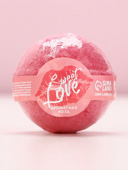 Цена за 2 шт. Бомбочка для ванны Sweet love, 130 г, аромат розы, Чистое счастье  фото 2