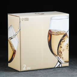 Набор бокалов Доляна Одри, 210 мл, 2 шт., стекло, золотистый  фото 3