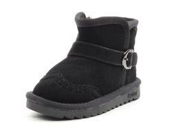 17103-1 BLACK Угги детские (натуральная замша, искусственный мех) - Фабричный китай фото 3