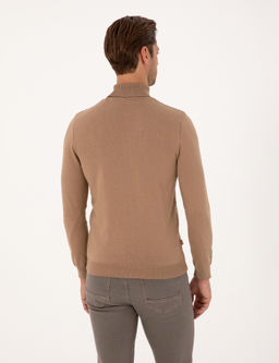 Camel Slim Fit Bal_k__ Yaka Basic Triko Kazak - Pierre cardin фото 5