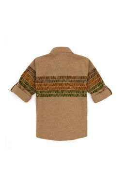 Рубашка кокосового цвета с длинным рукавом для мальчика - U.s. polo assn фото 7