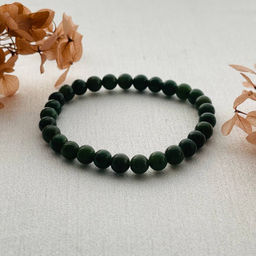 Браслет из зелёного Нефрита 17 см