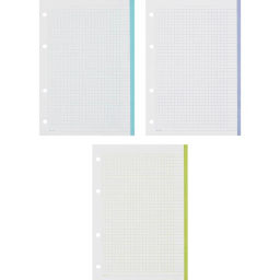 Сменный блок для тетрадей на кольцах, BeSmart А5 120л клетка Цветной N001d