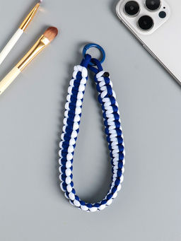 Цена за 2 шт. Брелок для ключей на карабине «Паракорд», шнур 0.5 см, сине-белый, на сумку, рюкзак, 14.5×1.8×0.8 см