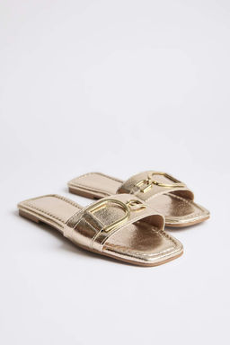 Trendyol Shoes Bej Metal Aksesuar Detayl? Kad?n Terlik TAKSS25TE00015 - Trendyolmilla фото 19