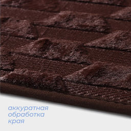 Коврик для ванной и туалета SAVANNA Стоун, 40?60 см, коричневый  фото 4