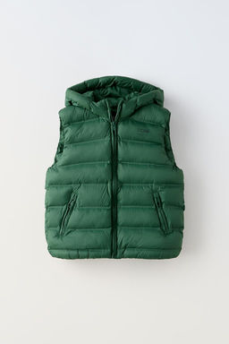 PADDED GILET WITH HOOD
