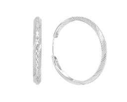 Серьги из серебра без вставки, ТРКШ-9-3,0 а/г