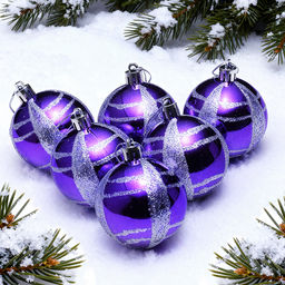 Набор шаров "Розовый опал" (6см) в коробке