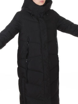 A73 BLACK Пальто зимнее женское (200 гр. холлофайбер)