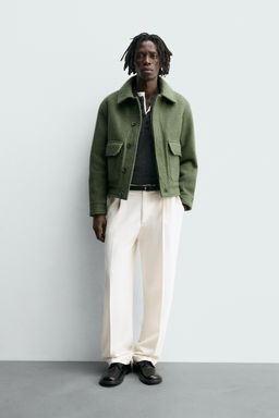 WOOL BLEND JACKET WITH POCKETS