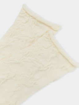 Цена за 5 пар! Носки женские в молочно-белом цвете