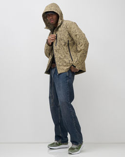 Куртка спортивная мужская весна осень бежевого цвета 25470B