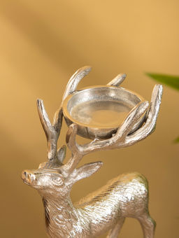 Подсвечник «Лесной олень», 13×7.5×18 см, алюминий
