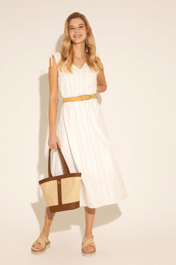Женское тканое платье цвета хаки - U.s. polo assn фото 12