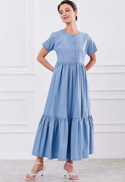 Хлопковое платье с ярусами 100% хлопок